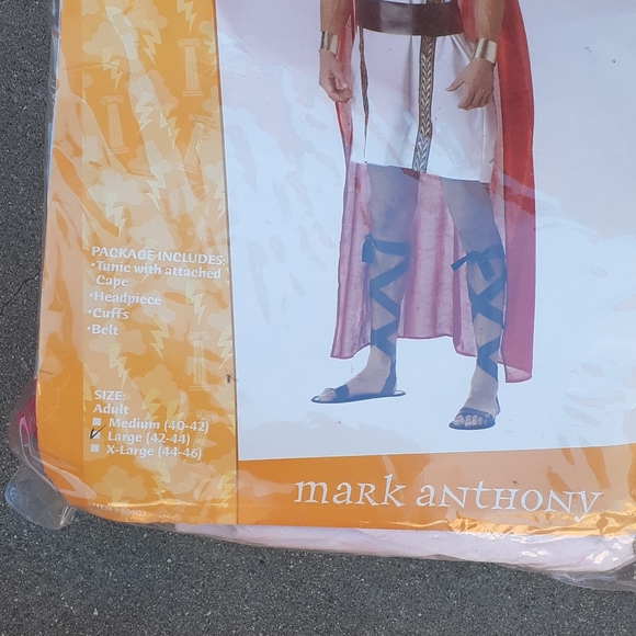 MEN ✡️PURIM Costume Mark Anthony & Princess Black/Red/Gold sz L - Picture 4 of 4